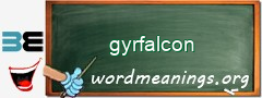 WordMeaning blackboard for gyrfalcon